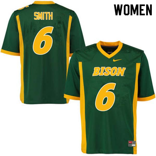 Women #6 C.J. Smith North Dakota State Bison College Football Jerseys Sale-Green